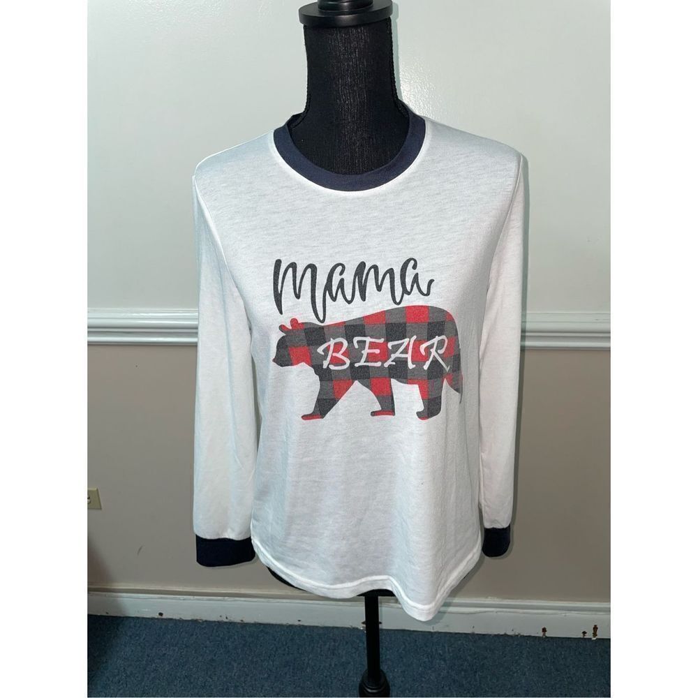 Mama Bear Long Sleeve Sleep Shirt Size Small